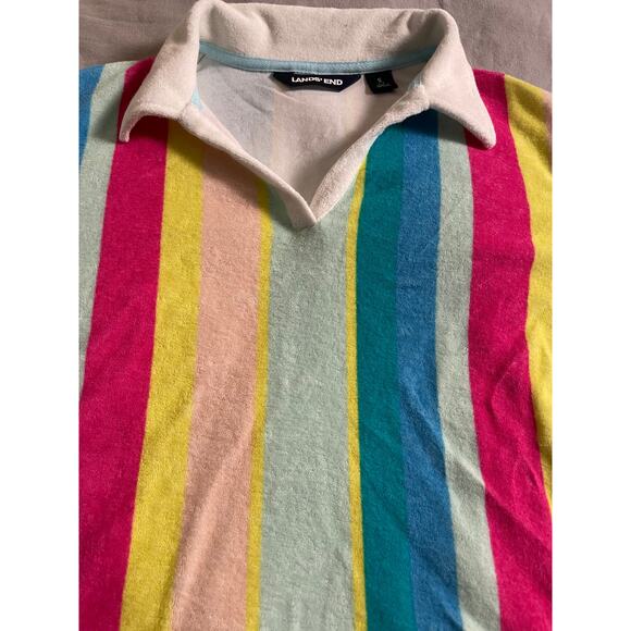 Lands' End Chenille Beach Ball Print Swim /Casual Top SZ Small - Picture 3 of 7